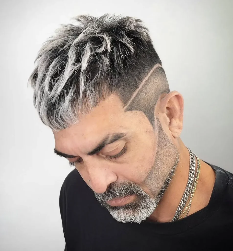 15 Bold Highlight Ideas for Men: Stand Out with Statement Hair Colour 3 10 dark gray hair with highlights for men
