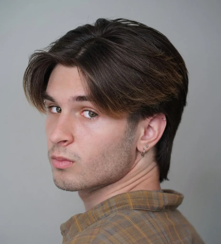 7 Wet Edgy Wolf Cuts for Asian Men: A Sharp Fusion of Style and Identit 4 2 classic curtain hairstyle with bleached tips