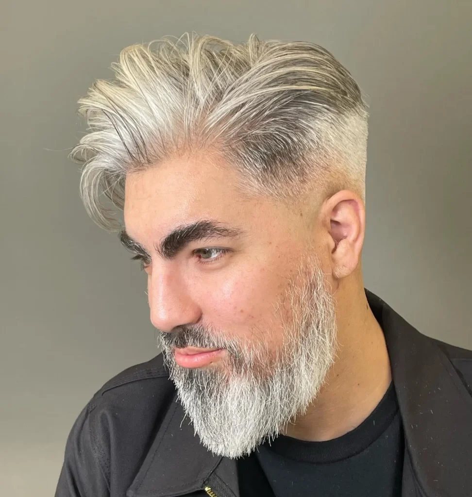 20 Trendy Highlight Ideas for Men: Elevate Your Look with Style 18 2 gray highlights men