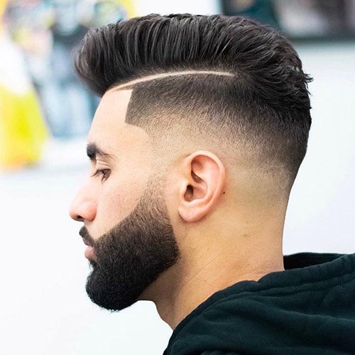 16 Stylish Haircuts for Men with Beards: A Modern Grooming Guide 15 5 Sharp haircut fade with beard.width 800