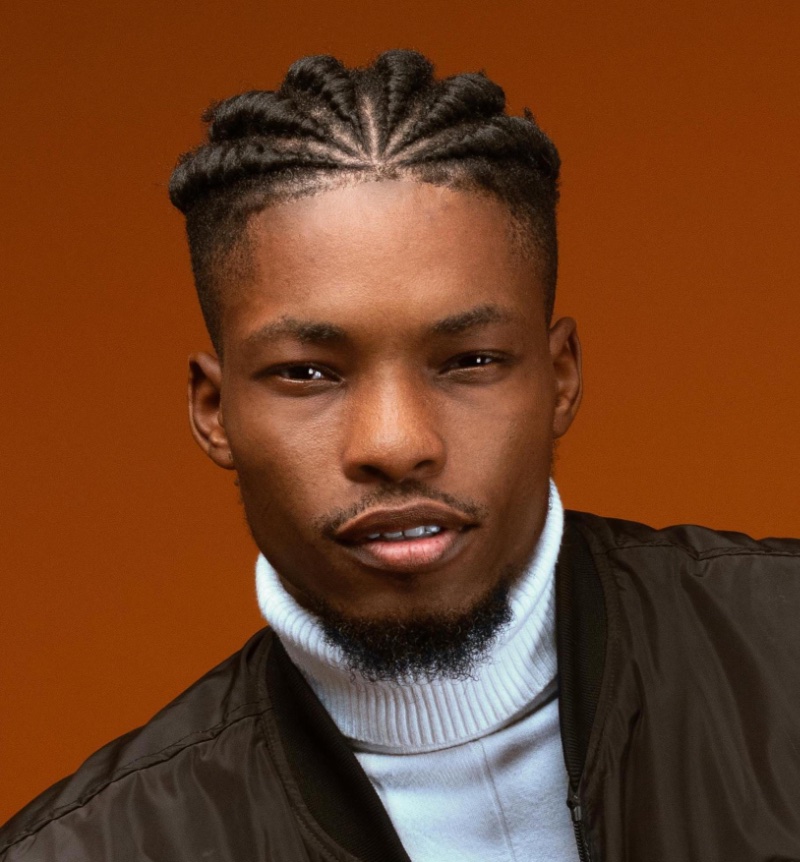14 Fresh Men Braids: Contemporary Styles for the Modern Gentleman 7 Braid Over Cornrow Braids Temple Fade Haircut