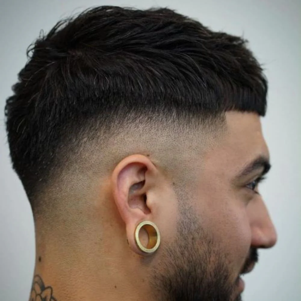15 Stylish Caesar Cuts for Men: Timeless Looks for the Modern Gentleman 7 Caesar Taper Haircut 1