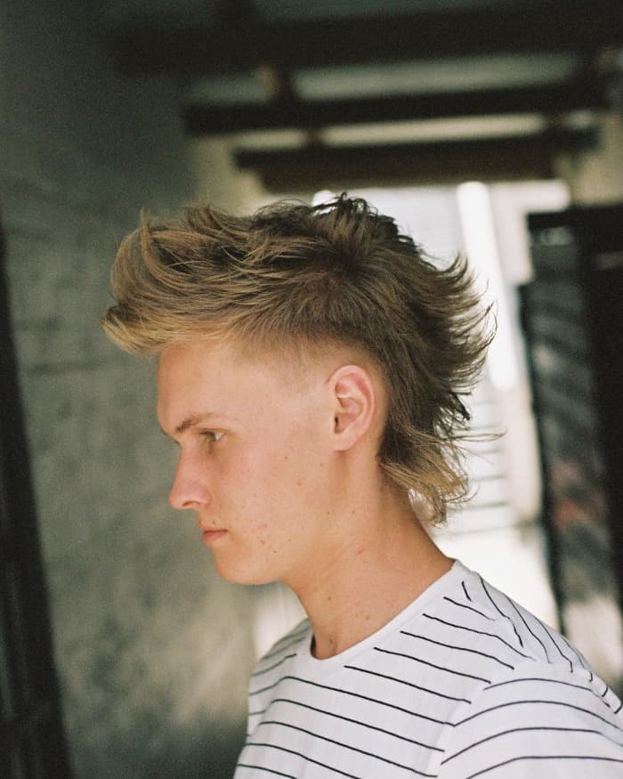 16 Taper Fade Mullet Styles: Retro Reimagined for the Modern Man 13 Faux hawk mullet
