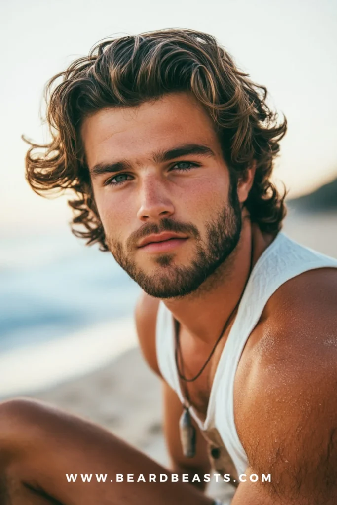 8 Cool Surfer Haircuts for Boys: Effortless Style Inspired by the Ocean 6 Medium Length Wavy Hair Medium Length Surfer Hairstyles 1