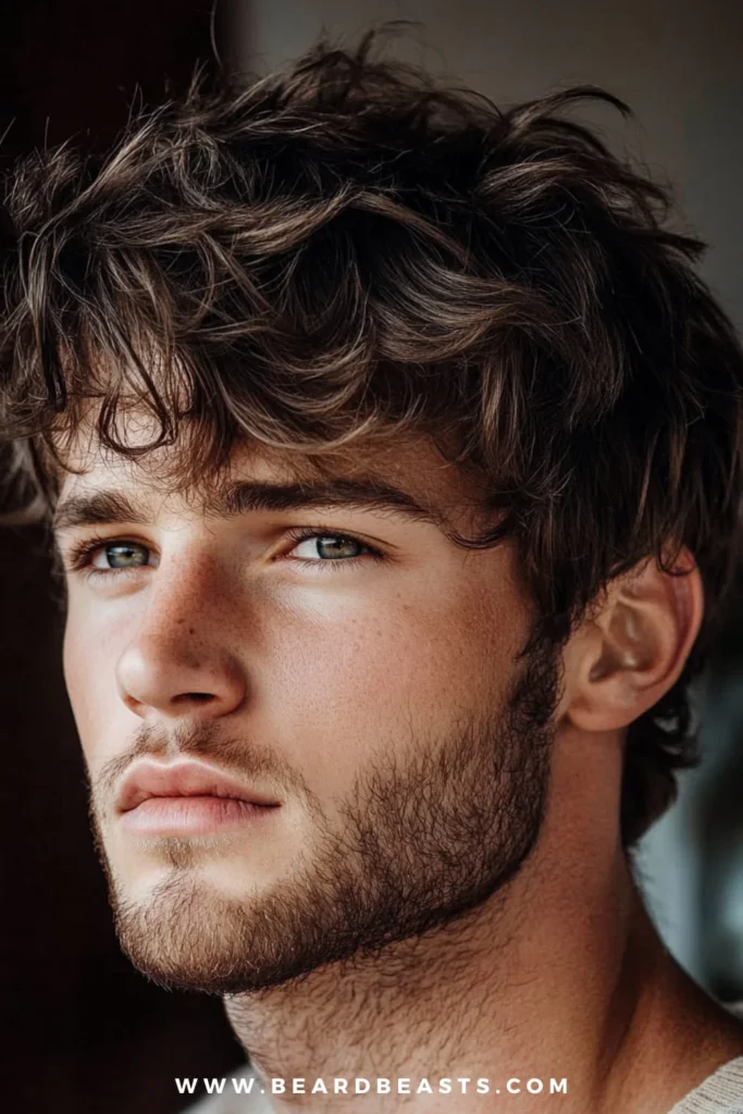 20 Stylish Medium Length Haircuts for Men: Refined Looks for the Modern Gentleman 9 Men s Textured Shaggy Hairstyle 1