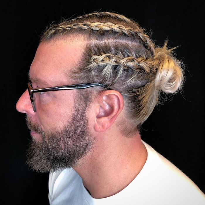 18 Effortless Summer Hairstyles: Stay Cool and Stylish 9 Messy Bun with Side Braid