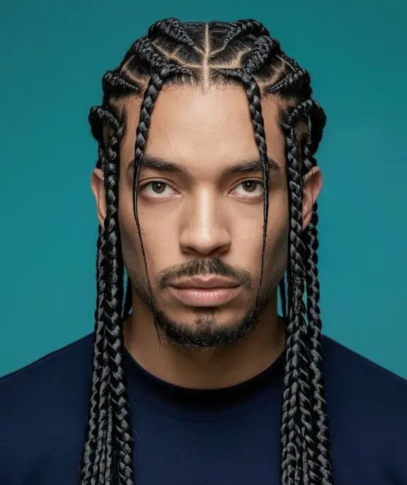 14 Fresh Men Braids: Contemporary Styles for the Modern Gentleman 13 Scorched Ladder Rows e1748539076935