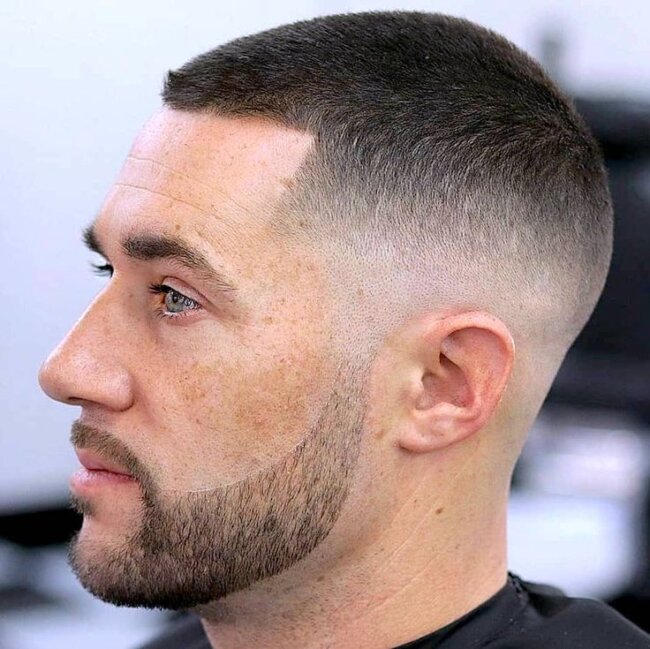 14 Bold Hairstyles for Men with Red Hair: Confident Cuts That Stand Out 5 Skin Fade 650x649 1