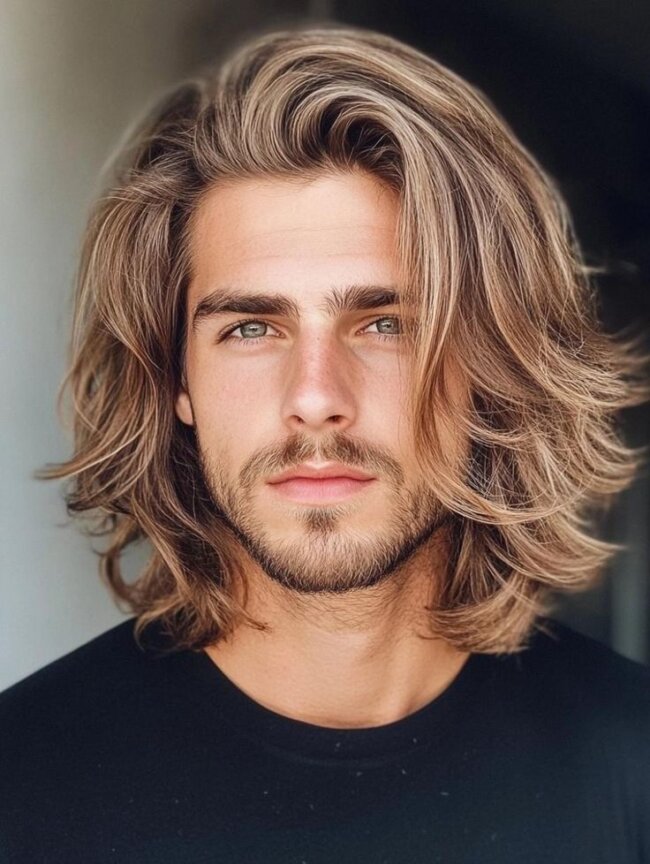 20 Trendy Highlight Ideas for Men: Elevate Your Look with Style 10 Sun Kissed Blonde Perfection 650x864 1