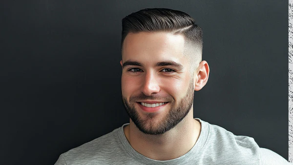 20 Stylish Medium Length Haircuts for Men: Refined Looks for the Modern Gentleman 4 a handsome fella with a skin fade side part haircut 1 eab3e086 03c5 44a6 a39b ec7ed149374d