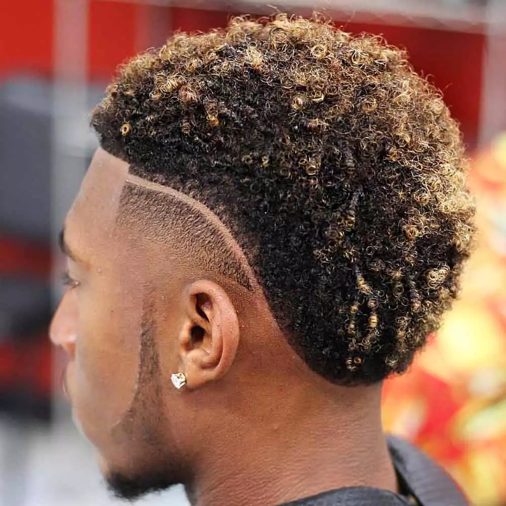 15 Bold Highlight Ideas for Men: Stand Out with Statement Hair Colour 13 black men haircuts guide mid taper fade curly high top design blonde highlights