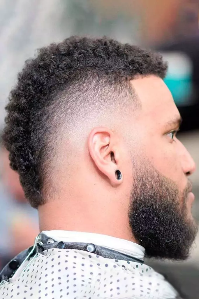 13 Afro Fade Variations: A Stylish Evolution of Black Men’s Hair 9 burst fade curly afro 683x1024 1