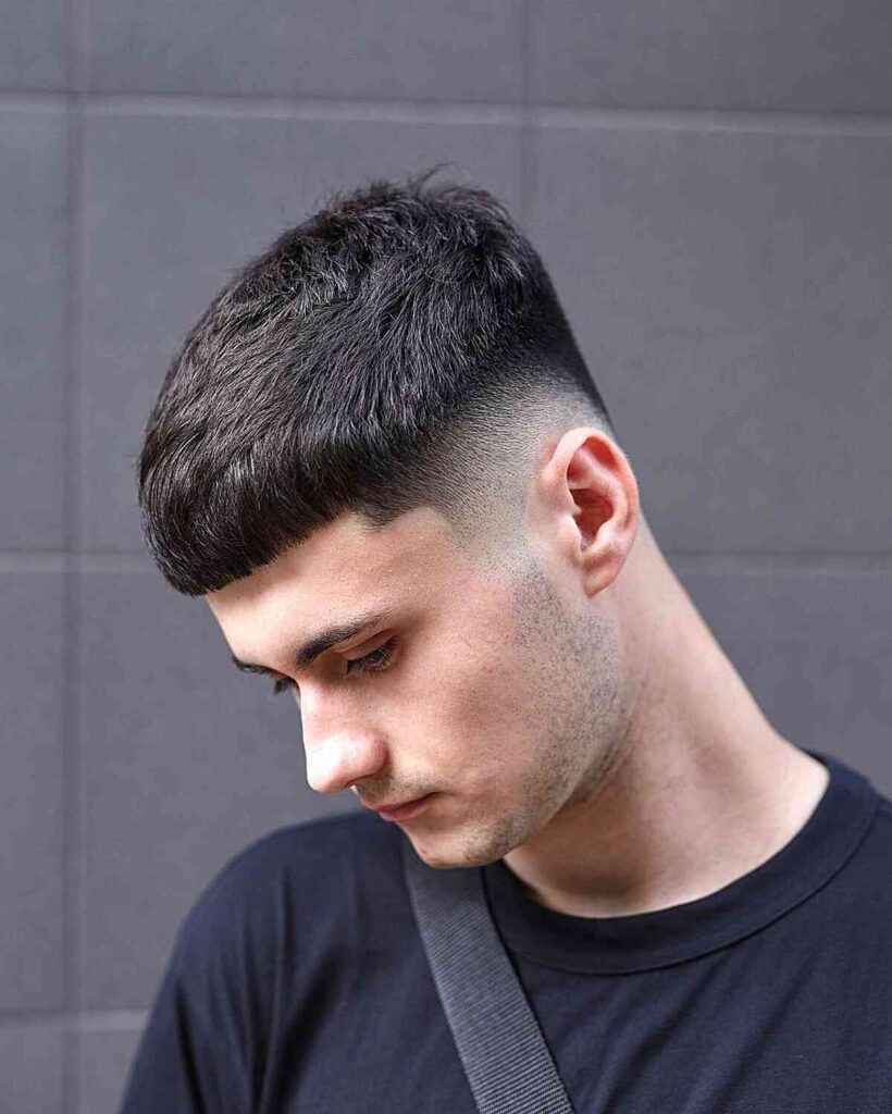 15 Stylish Caesar Cuts for Men: Timeless Looks for the Modern Gentleman 12 caesar and edgar haircut with a fade