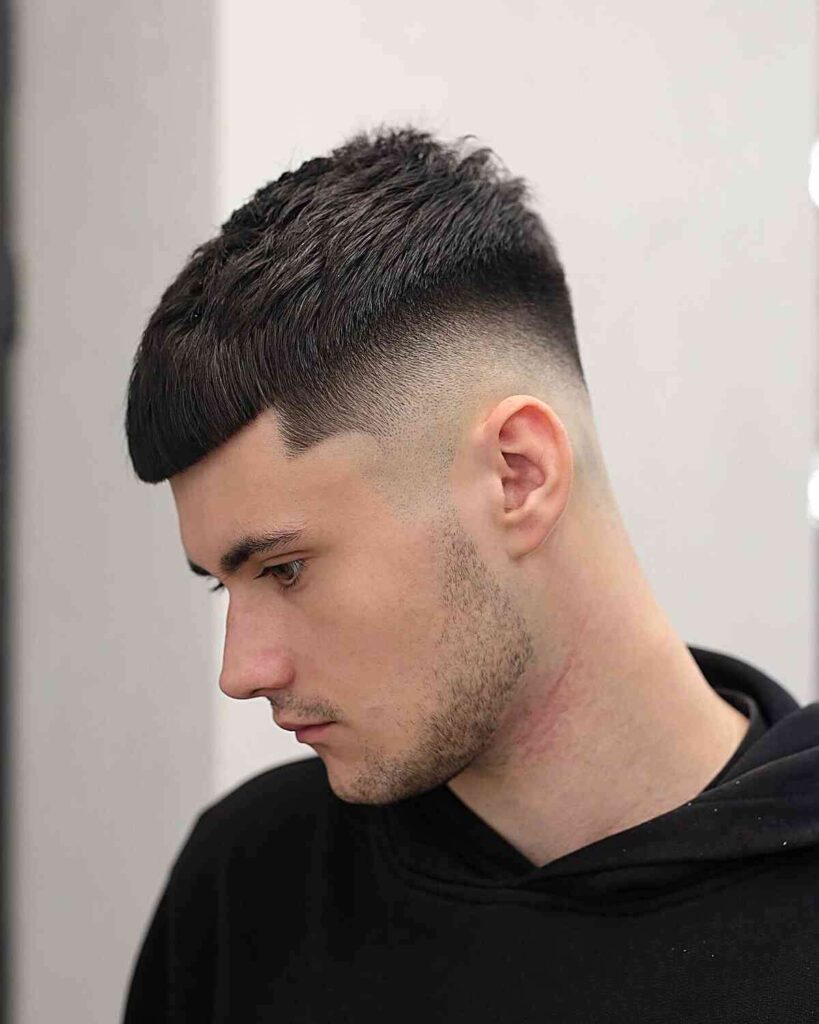 15 Stylish Caesar Cuts for Men: Timeless Looks for the Modern Gentleman 9 caesar cut with a high fade for guys