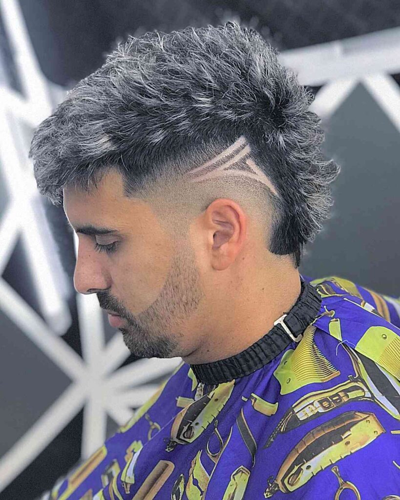 20 Trendy Highlight Ideas for Men: Elevate Your Look with Style 8 mohawk with frosted tips and shaved design for guys
