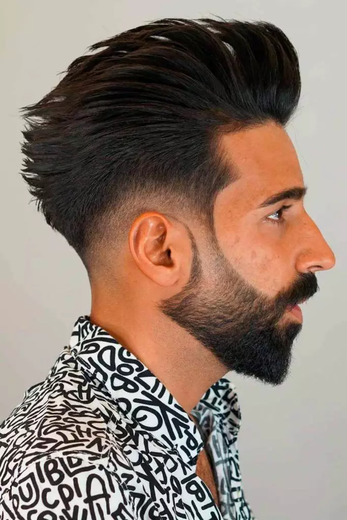 20 Stylish Hispanic Hairstyles for Men: A Complete Grooming Guide 6 pompadour fade brushed back textured low fade 683x1024 1