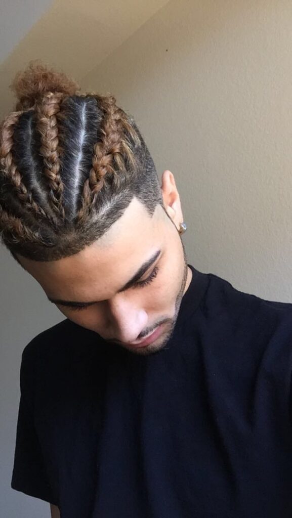 14 Fresh Men Braids: Contemporary Styles for the Modern Gentleman 12 side braided top knots for men