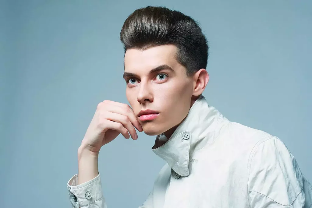 11 Modern Undone Pompadour Ideas: Effortless Volume with a Contemporary Twist 8 tp pompadour fade 1