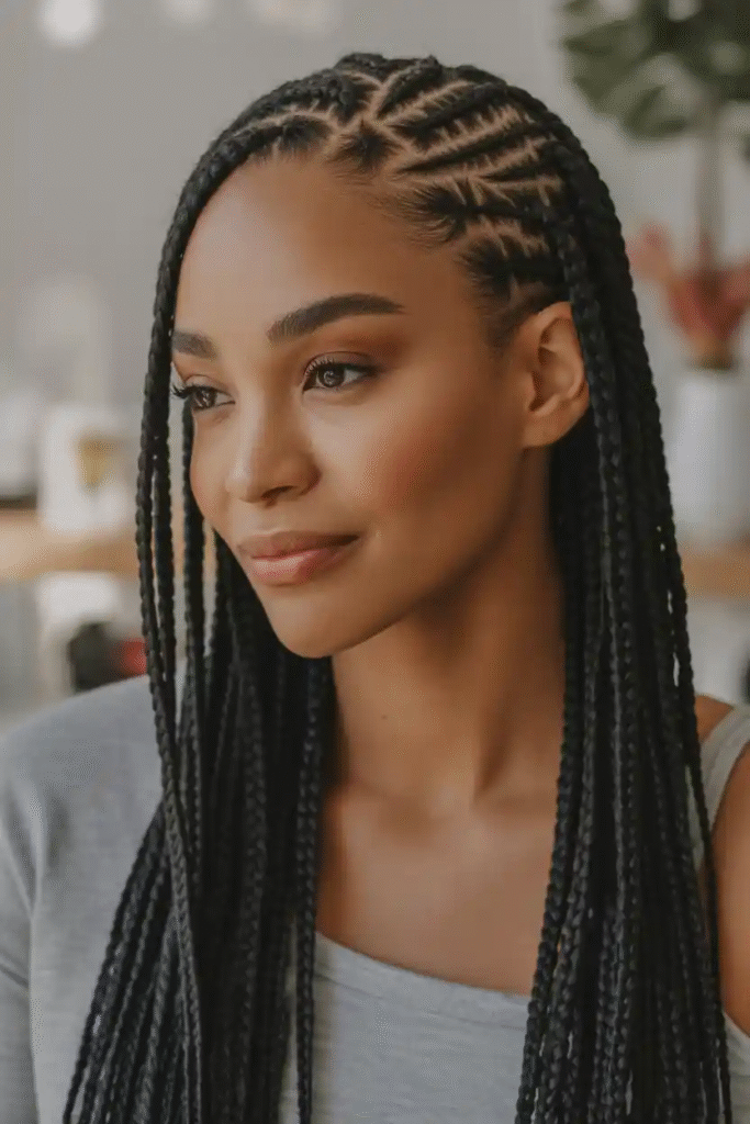 15 Beautiful Black Braided Hairstyles That Exude Style and Confidence 3 image 85