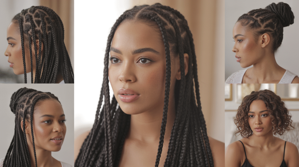 how to style knotless braids tutorial