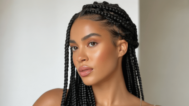 How to Style Knotless Braids Updo
