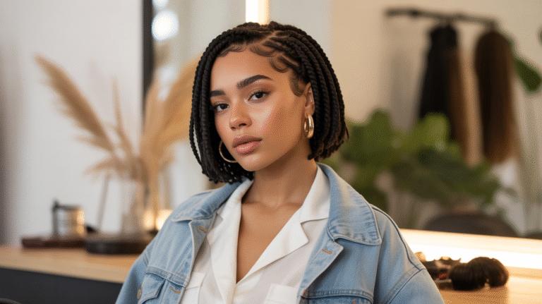 How to Style Knotless Braids Short