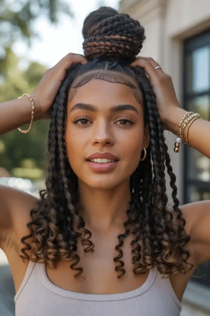 How to Style Knotless Braids with Curls: Trendy, Easy & Elegant Looks 2 image 603