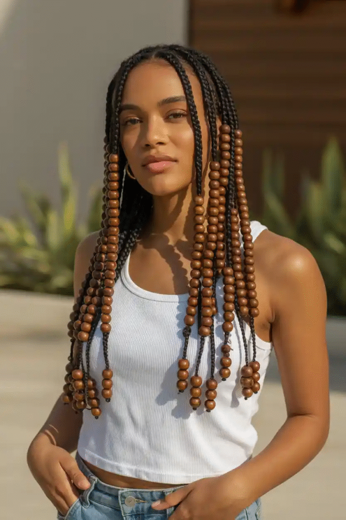 How to Style Knotless Braids with Beads Ideas: Chic, Trendy & Effortless Looks 2 image 625