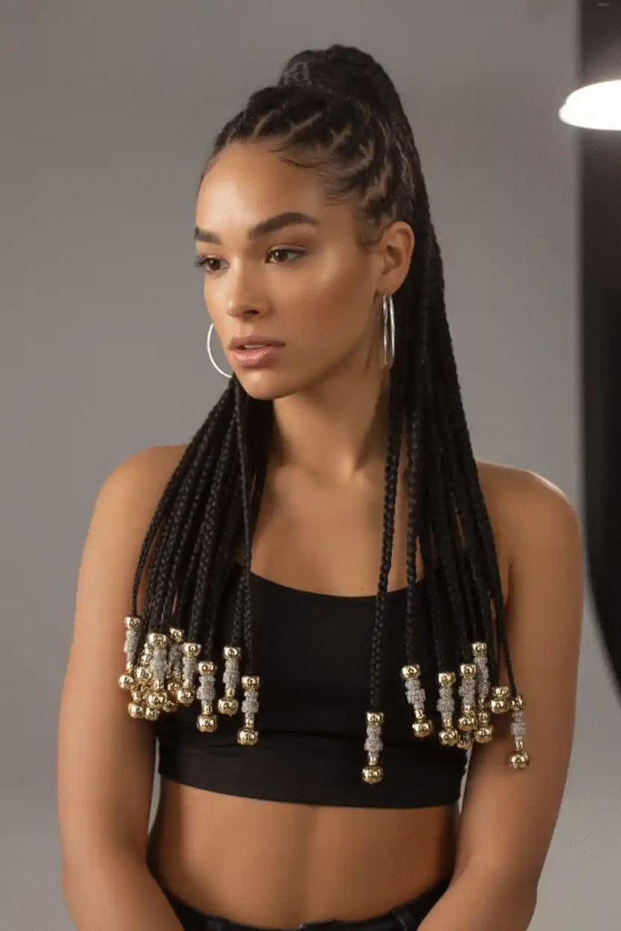 How to Style Knotless Braids with Beads Ideas: Chic, Trendy & Effortless Looks 4 image 629