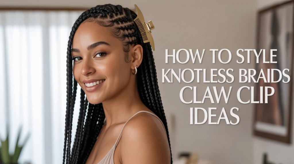 How to Style Knotless Braids Claw Clip