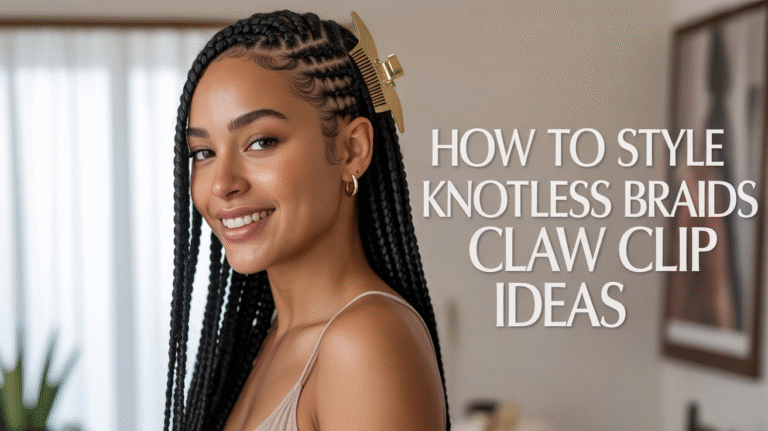 How to Style Knotless Braids Claw Clip