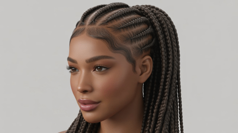 How to Style Knotless Braids Ponytail