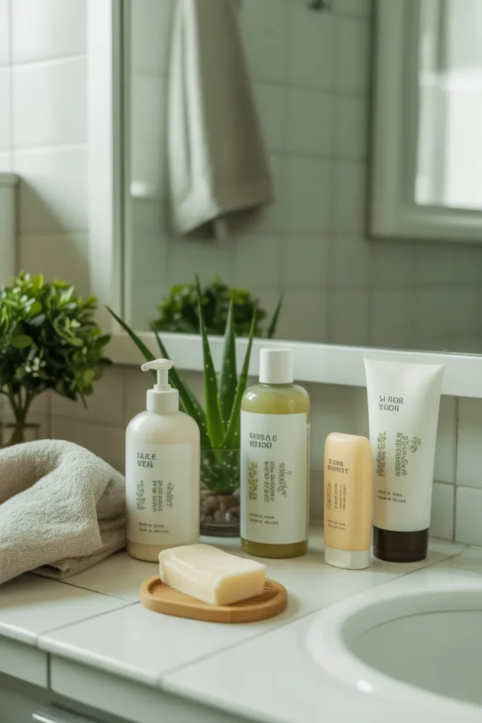 a clean bathroom countertop with natural FaTXECHeQ5ypgTBxeLYcSw ytwe BCLR7CgLxFUPAPQDg