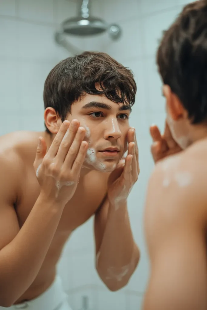 a teenage boy washing his face with wate eVaJihQtQBKcNbC04GsHpg teg9jUygSRiIOr9LbAorrQ