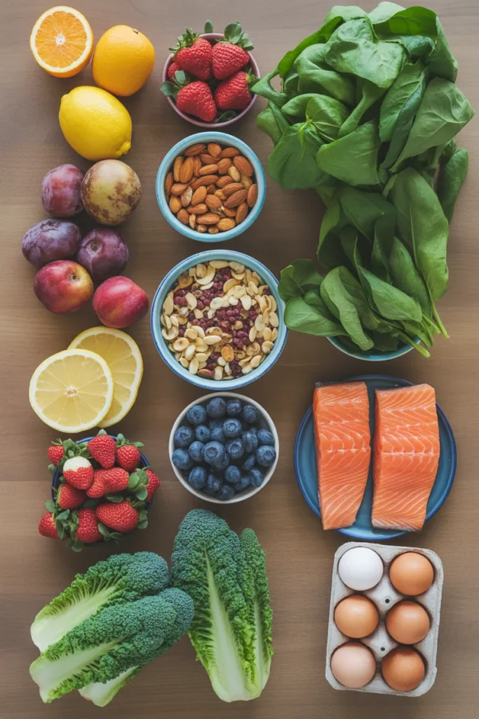 a top view flat lay of healthy skin frie SW4Z0MHTRue ffg0S3qwpw 26IrrCG1Tfuwu5m4dtHXwg