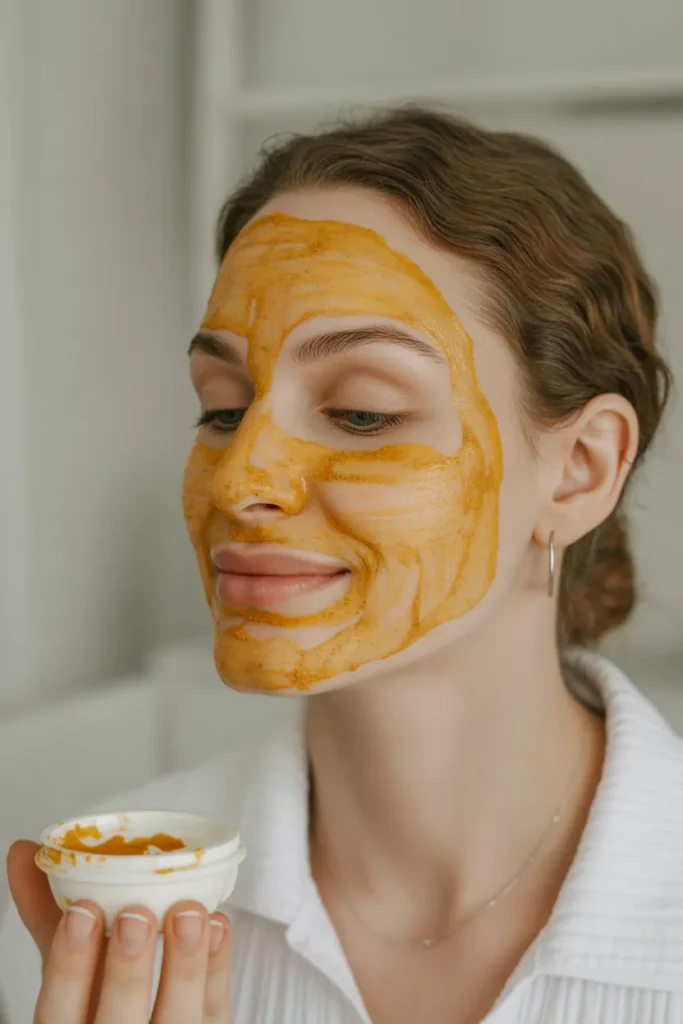 a woman applying a natural turmeric and 8UDFmkdRSqKTazB7pVPTJQ qayiBgEnTNWEcPlbvrvURQ