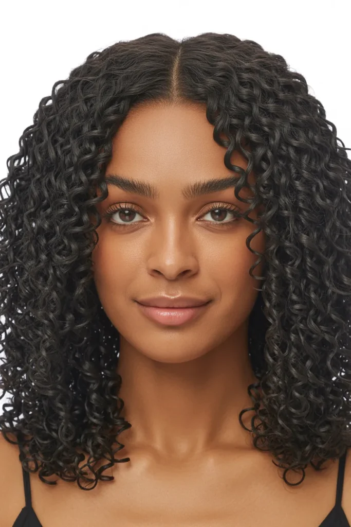 16 Curly Crochet Hair Styles That Are Stylish, Protective, and Timeless 13 a black woman wearing curly crochet hair fvRhg4OuQJm3wuqaiW8UHw 1B85SGlhRHKBBy4jxLJm g