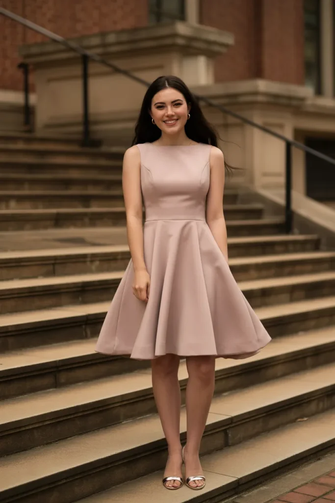 a graduate wearing a fit and flare dress d6VyFZ7pQ6 QYpBf jzEXw baNcSO4TSE ynQuJHrSGPQ 1