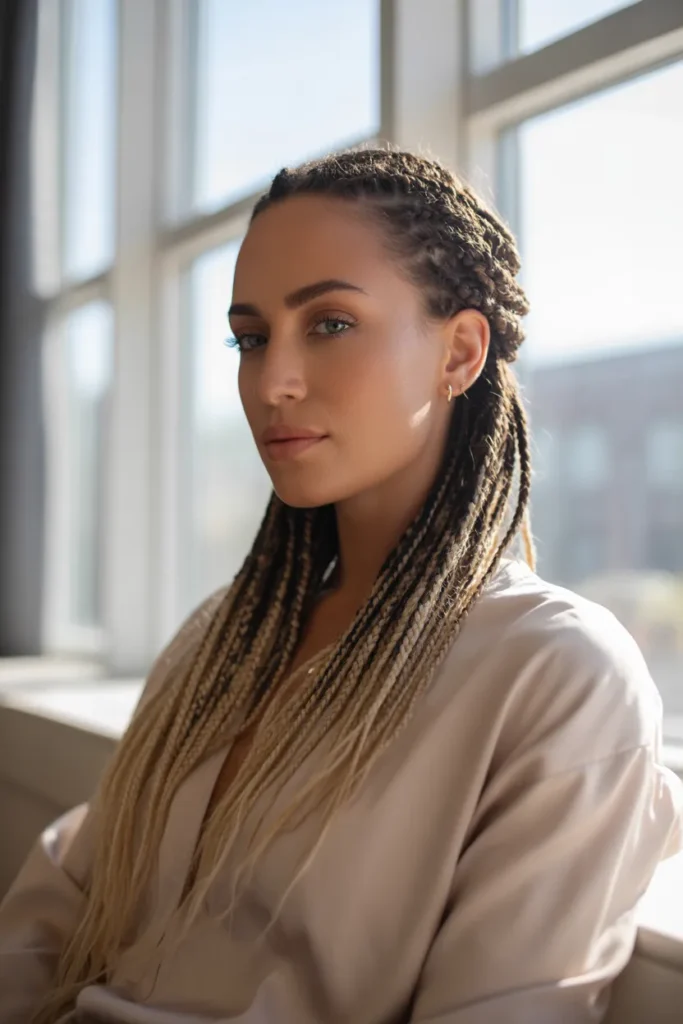 25 Goddess Braids That Define Timeless Beauty and Modern Elegance 11 a lifestyle portrait photograph of a wom CyT6rH6fRICokQUkjJ9XsA H8g9sB KR8SArQnW5sF21Q