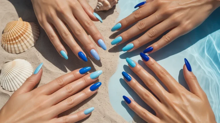 Blue Nails for Summer