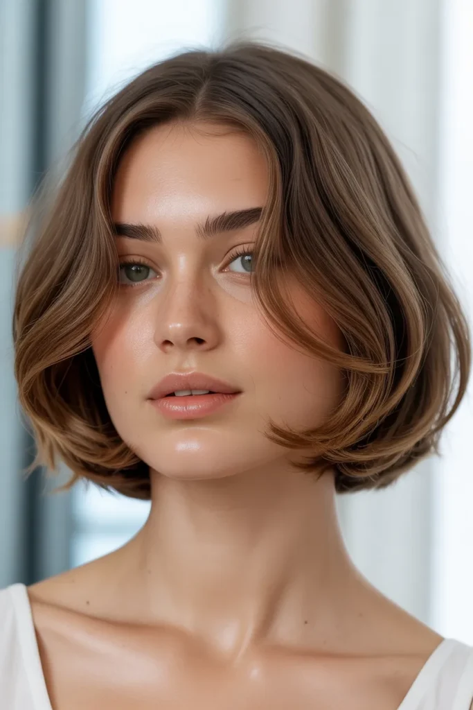 22 Short French Bobs: Chic, Effortless & Perfectly Timeless 12 a professional portrait photograph of a 5Hhi6p6KT5SKs6icDRAduQ R3XEU20UQli0meFYPb8NTw
