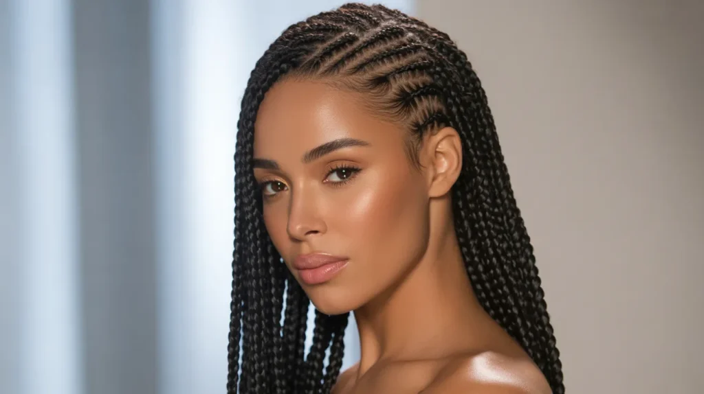 Braids in Front Weave in Back