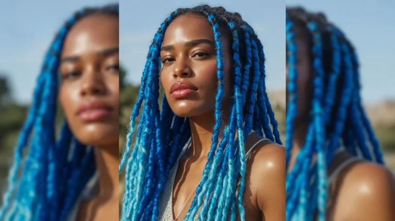 Dyed Locs Ideas Blue