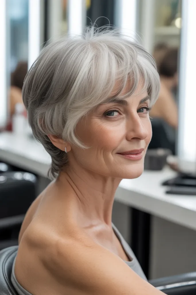 a stylish woman aged 70 with fine silver Enk1upkFS8eXOpx ZNLDtA 96NMsnM6TlWW38bDXoiBhg