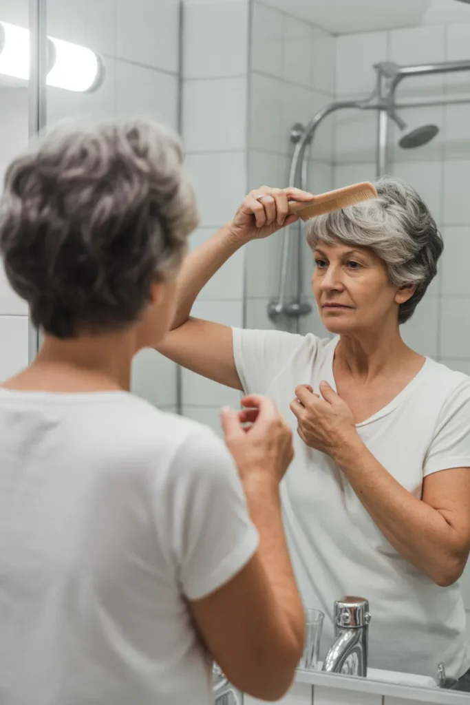 a woman over 70 styling her short grey h V4kRb7AkQFi7Fn63hhrA7g BAGWMe fR4CqPcGYVuxYXA