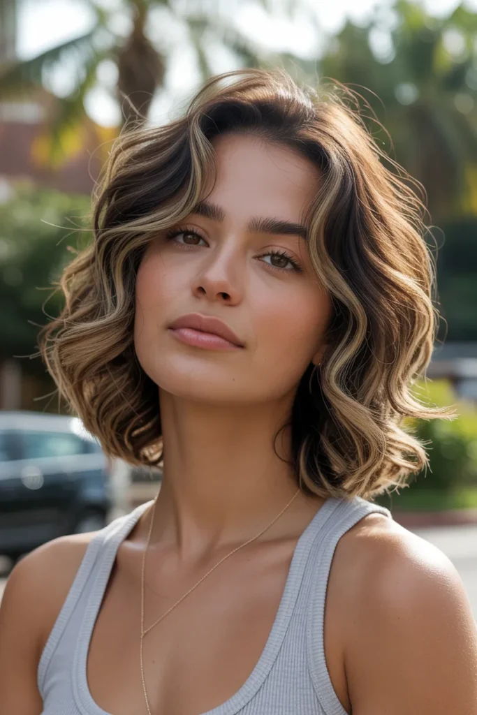 a woman with a wavy mom cut hairstyle so W2kXjhpDQ5C154jyW36pHg kAUfpIkQHq7iFu2F3aByg