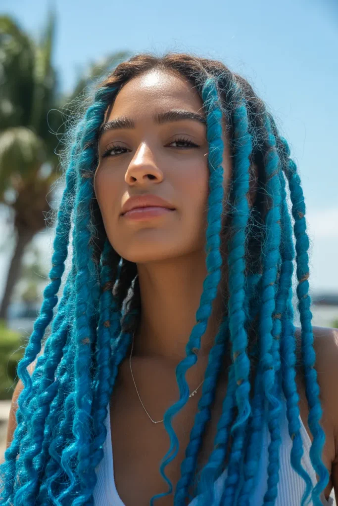 a woman with long turquoise blue dyed lo 8oQVXCysTuOB6zmQiSHk7A ollGmOX3SBiTN2KmAlh8Kg