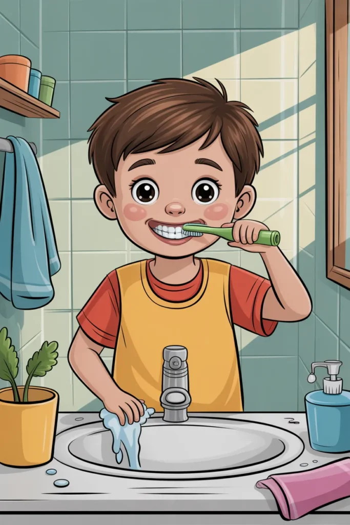 a young elementary school child brushing 2ED8Hx2LQw6Nf94Csyvz3A gDsFePWZQlm3bOnc1Pjl1g
