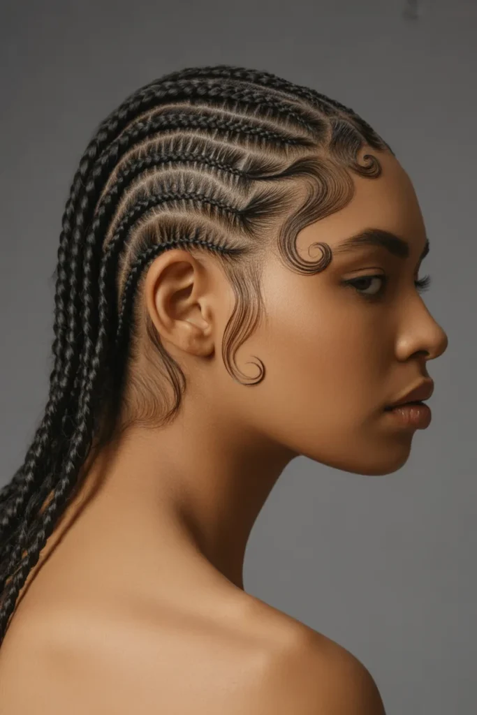 artistic curved cornrows on a young blac sOrsIC02Ss6PN0FfmU9xCA FL9siJu Qv6GlOlVCAjMAQ