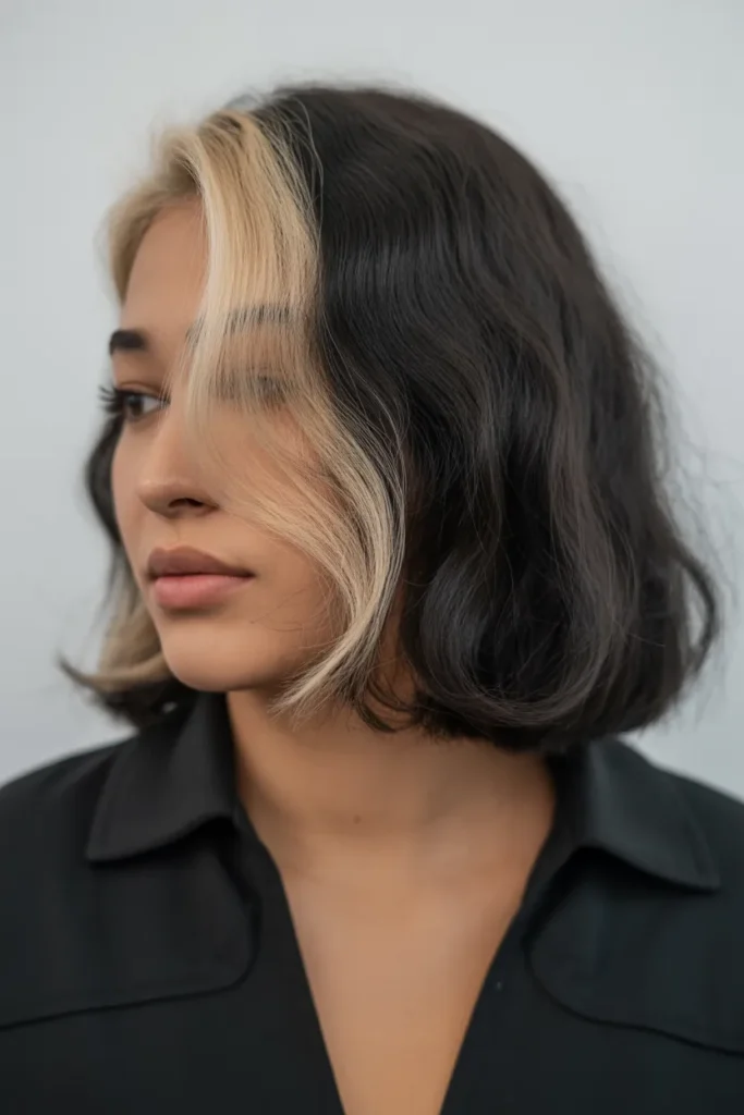black hair with a thin subtle blonde mon te gksWVSoqKopHYxY4LTw amDYZkavRz2vPWnyB7Y8gw